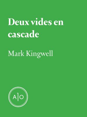 cover image of Deux vides en cascade